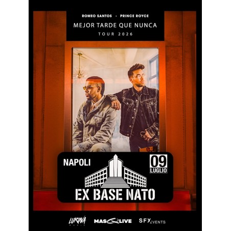 Romeo Santos & Prince Royce at Ex Base Nato - Napoli