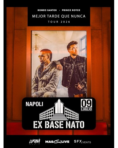 Romeo Santos & Prince Royce at Ex Base Nato - Napoli